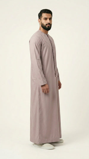 Ash Rose Emirati Thobe with Tassel Emarati