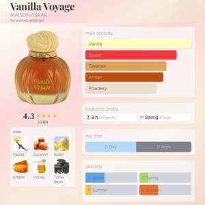 Vanilla Voyage Perfume 100ml EDP by Maison Asrar Maison Asrar
