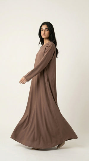 Beige Premium Nida Abaya Emarati