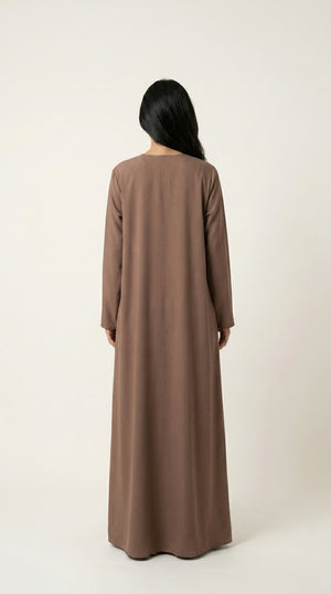 Beige Premium Nida Abaya Emarati