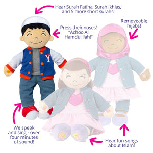 Desi Doll Yousuf Speaking Doll – English & Arabic Islamic Talking Doll for Kids Emarati