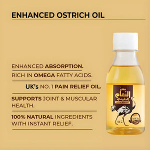 Ostrich oil Natural Massage oil Rheumatism Joints Bone Knee Pain Relief Ostrich Fat oil 125ml Aromique Beauty Ltd