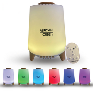 Quran Cube Aroma Diffuser with Quran Speaker – LED Humidifier with Nasheeds Audio Emarati