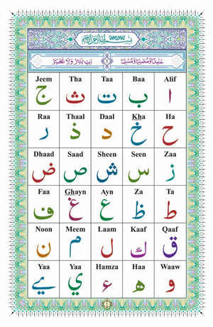 Ahsanul Qawaid book teaching Harakat Madd Ikhfa and Ghunnah with colour coding