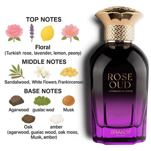 Rose Oud Perfume Eau de Parfum 100ml by Brandy Designs Brandy