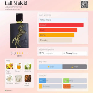 Lail Maleki 100ml Eau de Parfum Lattafa Lattafa