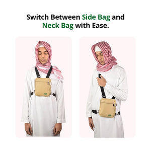 Anti-Theft Hajj & Umrah Side & Neck Bag for Men Emarati