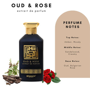 Rose Oud Perfume Eau de Parfum 100ml by Brandy Designs Brandy