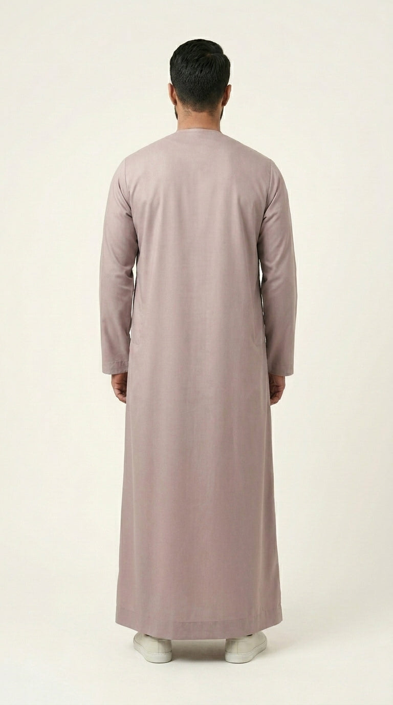 Ash Rose Emirati Thobe with Tassel  Emarati