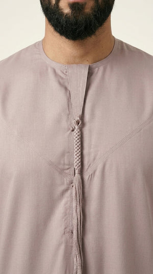 Ash Rose Emirati Thobe with Tassel  Emarati