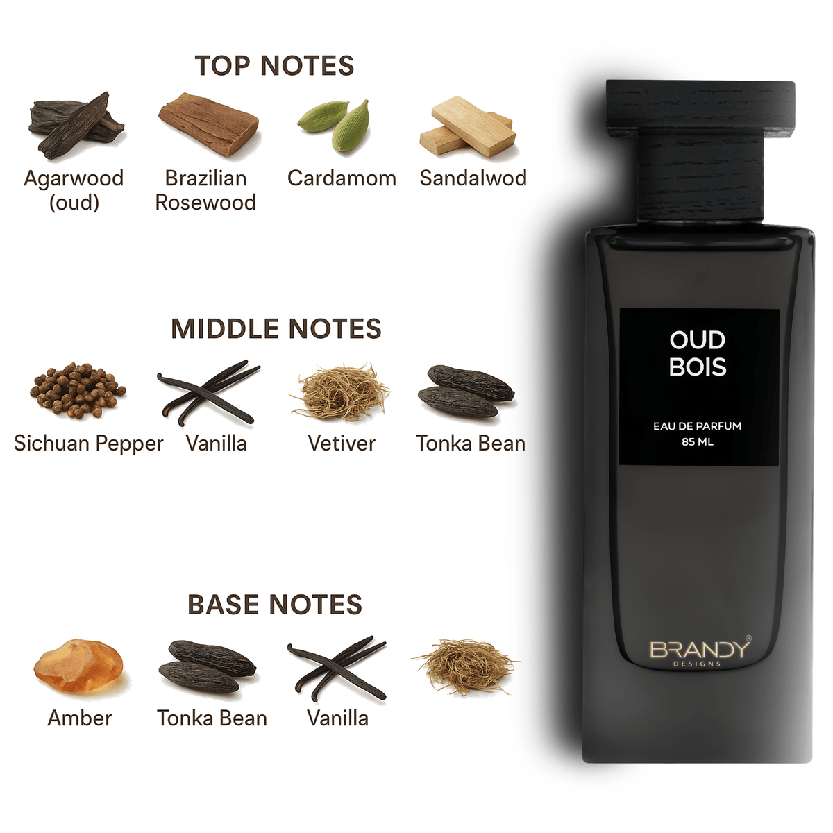 Oud Bois Eau de Parfum 100ml Brandy Designs  Emarati