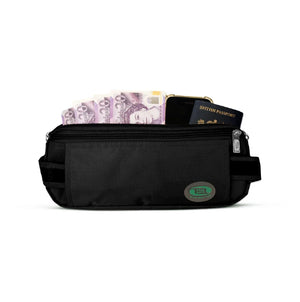 Utility Ihram Belt - black Leather Bag  Emarati