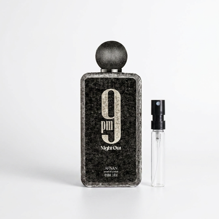 9pm Night Out Perfume Sample 2ml Afnan  Emarati