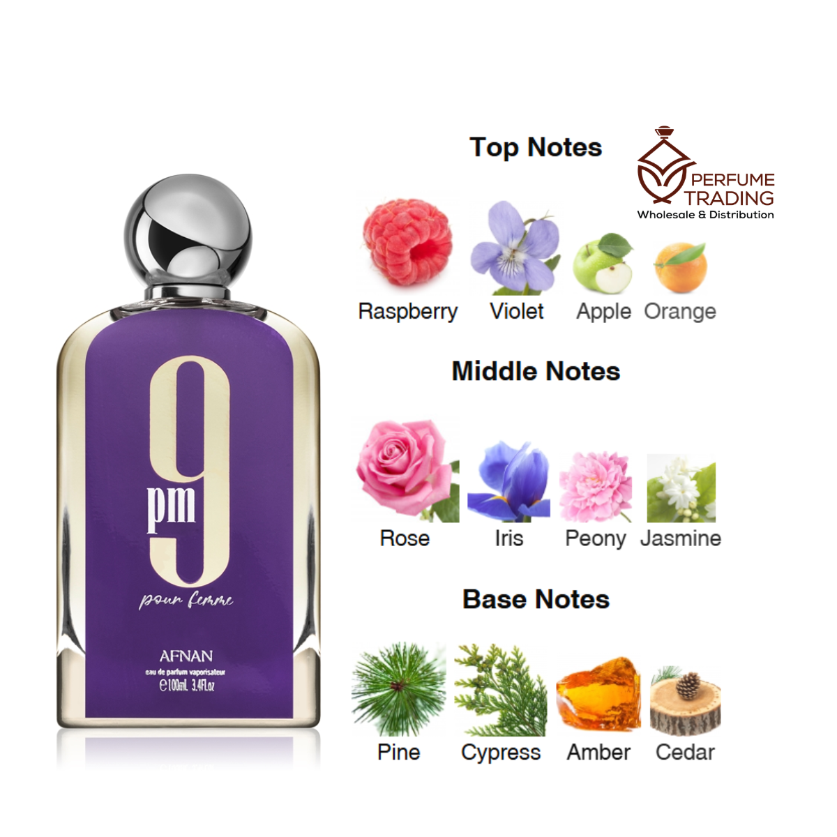 9 PM Pour Femme Eau de Parfum 100ml Afnan  Emarati