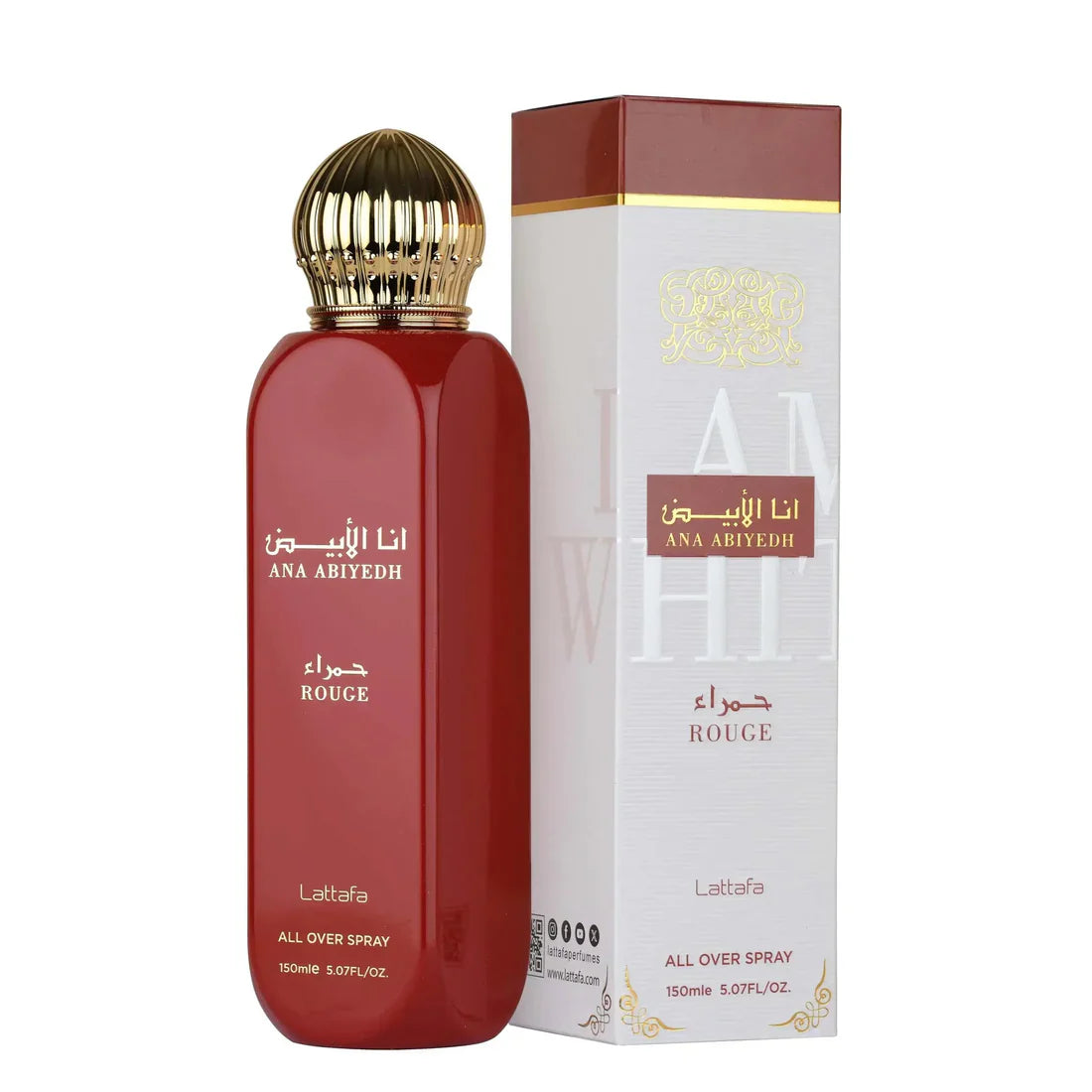 Ana Abiyedh Rouge All Over Spray 150ml Lattafa - Aromique Beauty Ltd