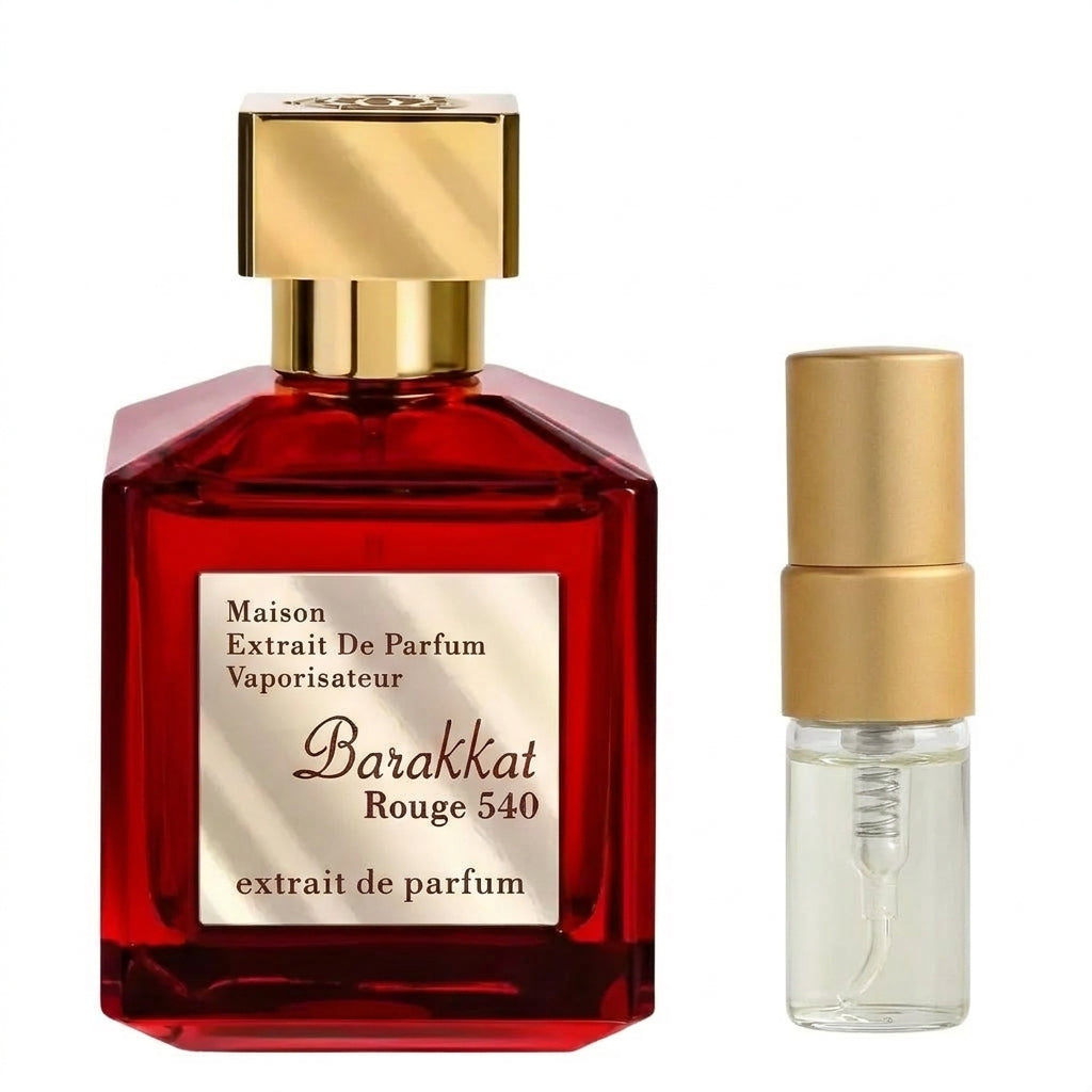 Barakkat Rouge 540 Perfume Sample 2ml Fragrance World  Emarati