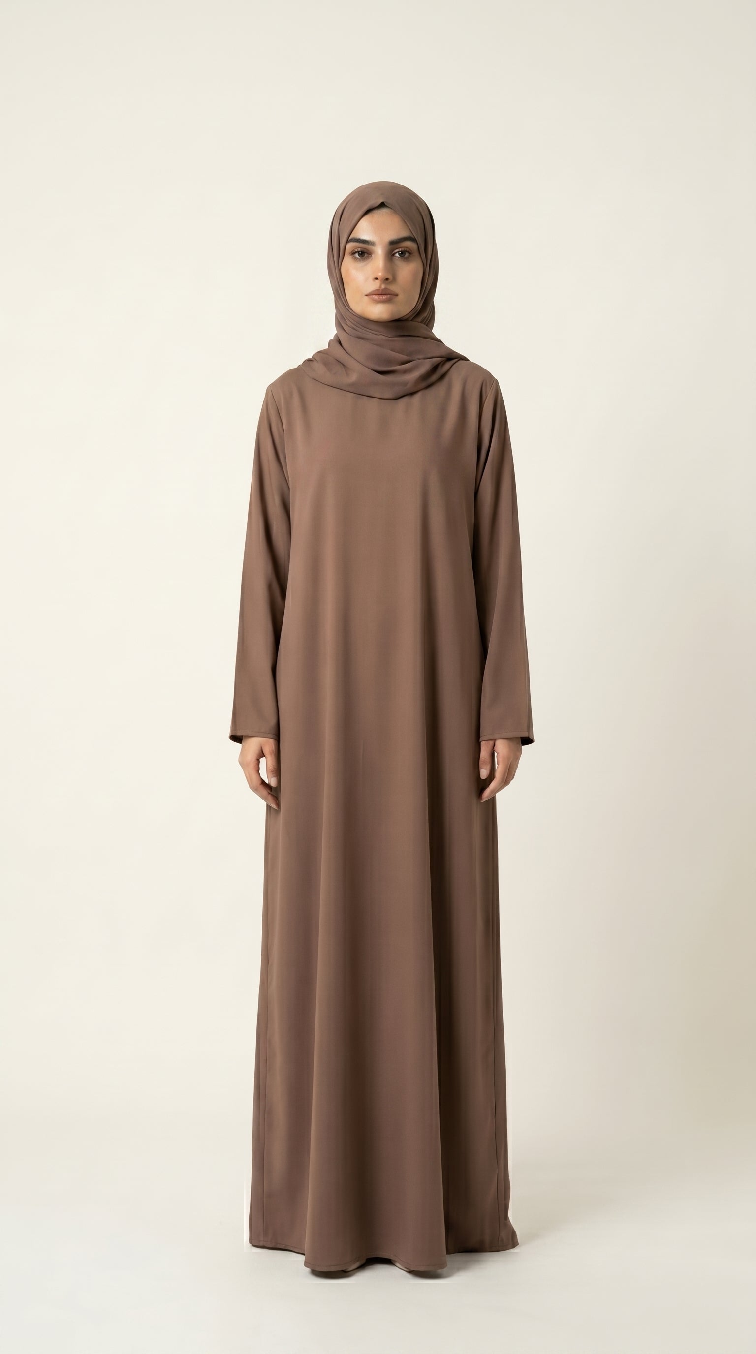 Beige Premium Nida Abaya  Emarati