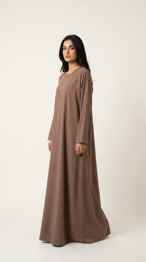 Beige Premium Nida Abaya  Emarati