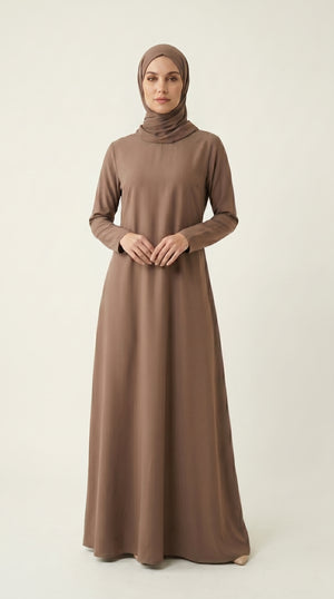 Brown Premium Nida Abaya  Emarati