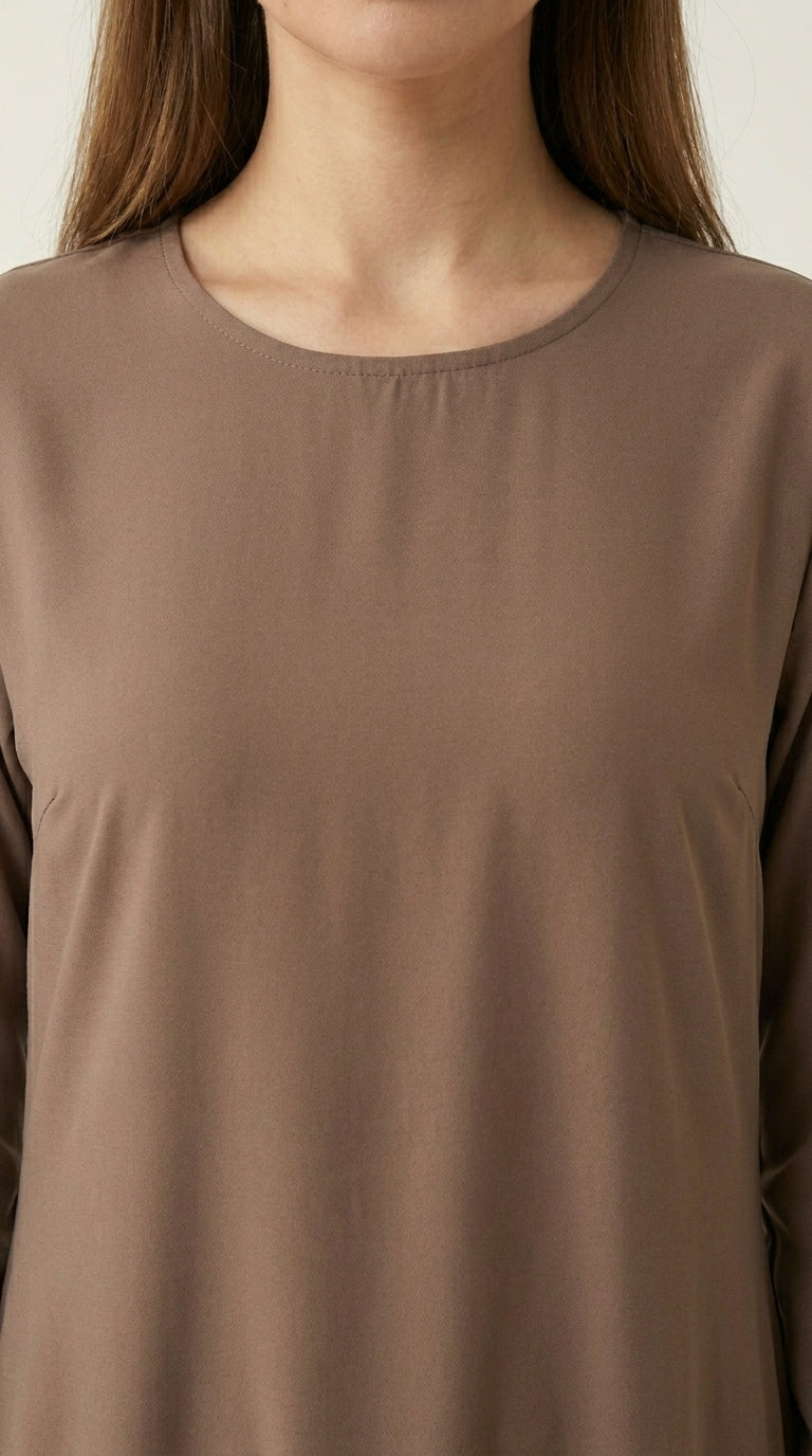 Brown Premium Nida Abaya  Emarati