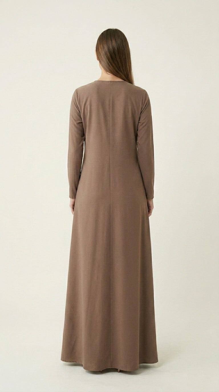 Brown Premium Nida Abaya  Emarati