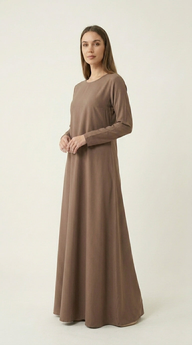 Brown Premium Nida Abaya  Emarati