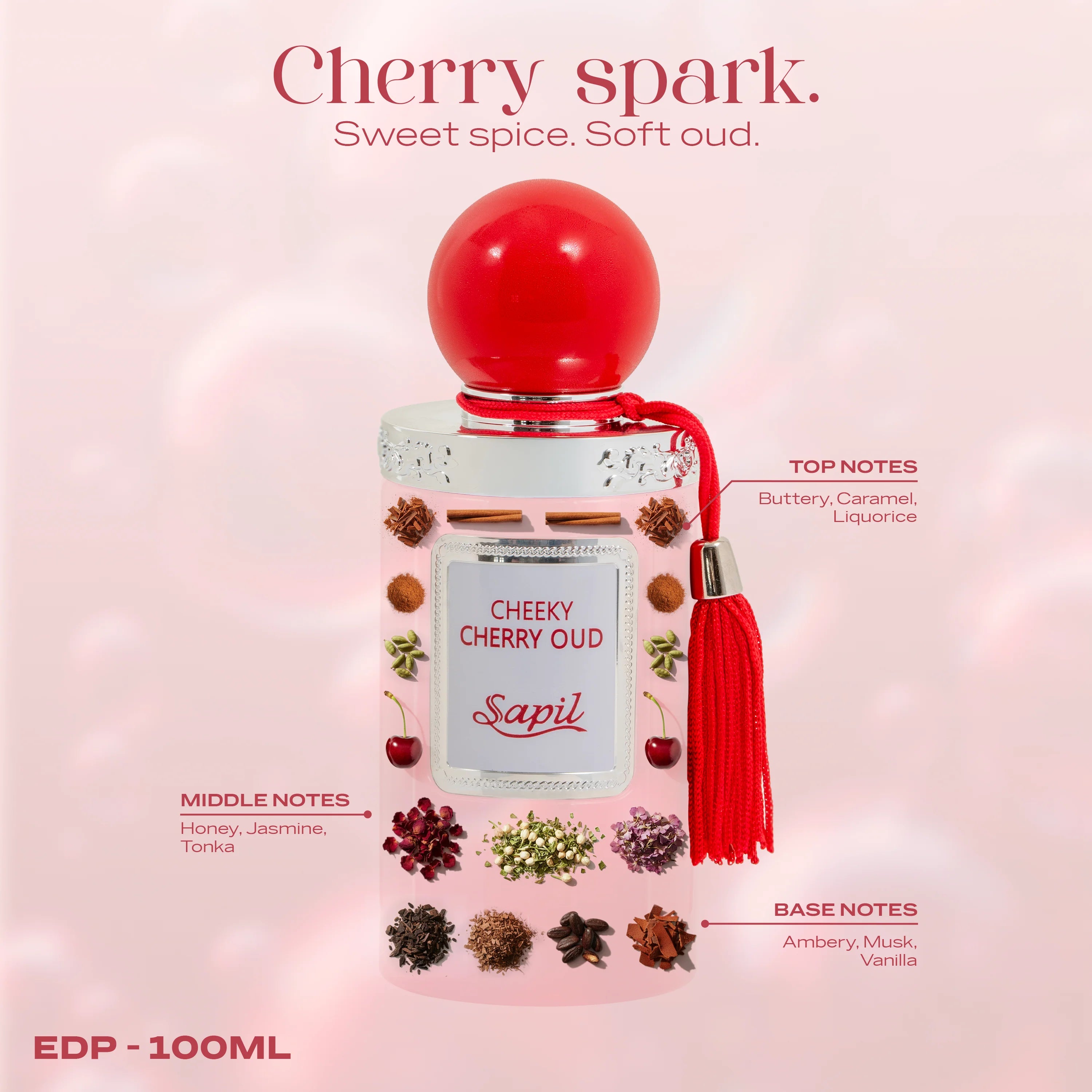 Cheeky Cherry Oud Eau de Parfum 100ml Sapil  Emarati