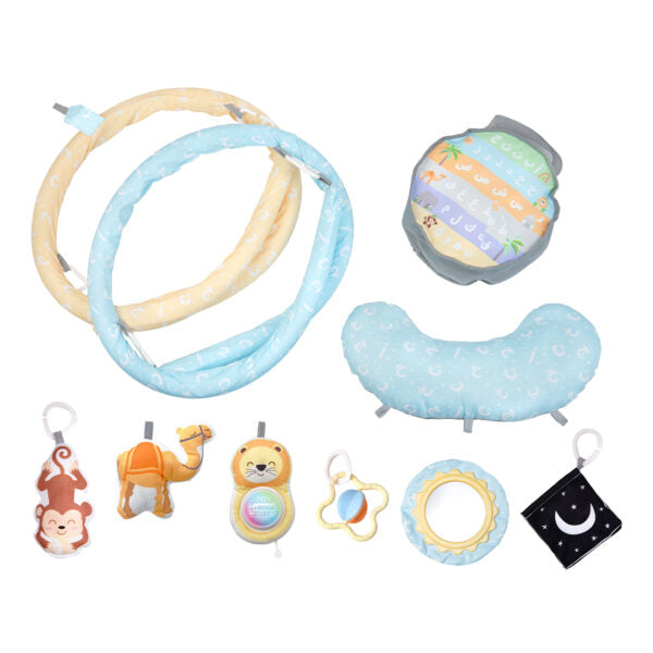 Desi Doll Arabic Alphabet 5-in-1 Activity Gym & Playmat for Babies  Emarati