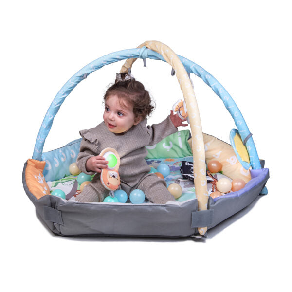 Desi Doll Arabic Alphabet 5-in-1 Activity Gym & Playmat for Babies  Emarati