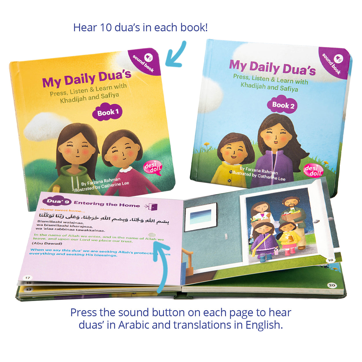 Desi Doll My Daily Duas Story Sound Books 1 – Islamic Learning Books for Kids  Emarati