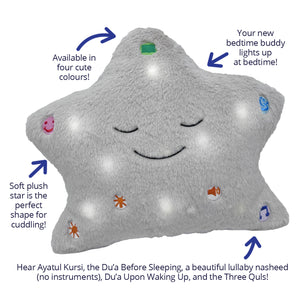 Desi Doll My Dua Pillow Grey – Islamic Kids Dua Pillow  Emarati