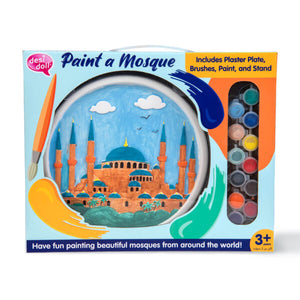 Desi Doll Paint a Mosque (Ka'bah Mecca) Plaster Painting Kit – Islamic DIY Craft Kit for Kids  Emarati
