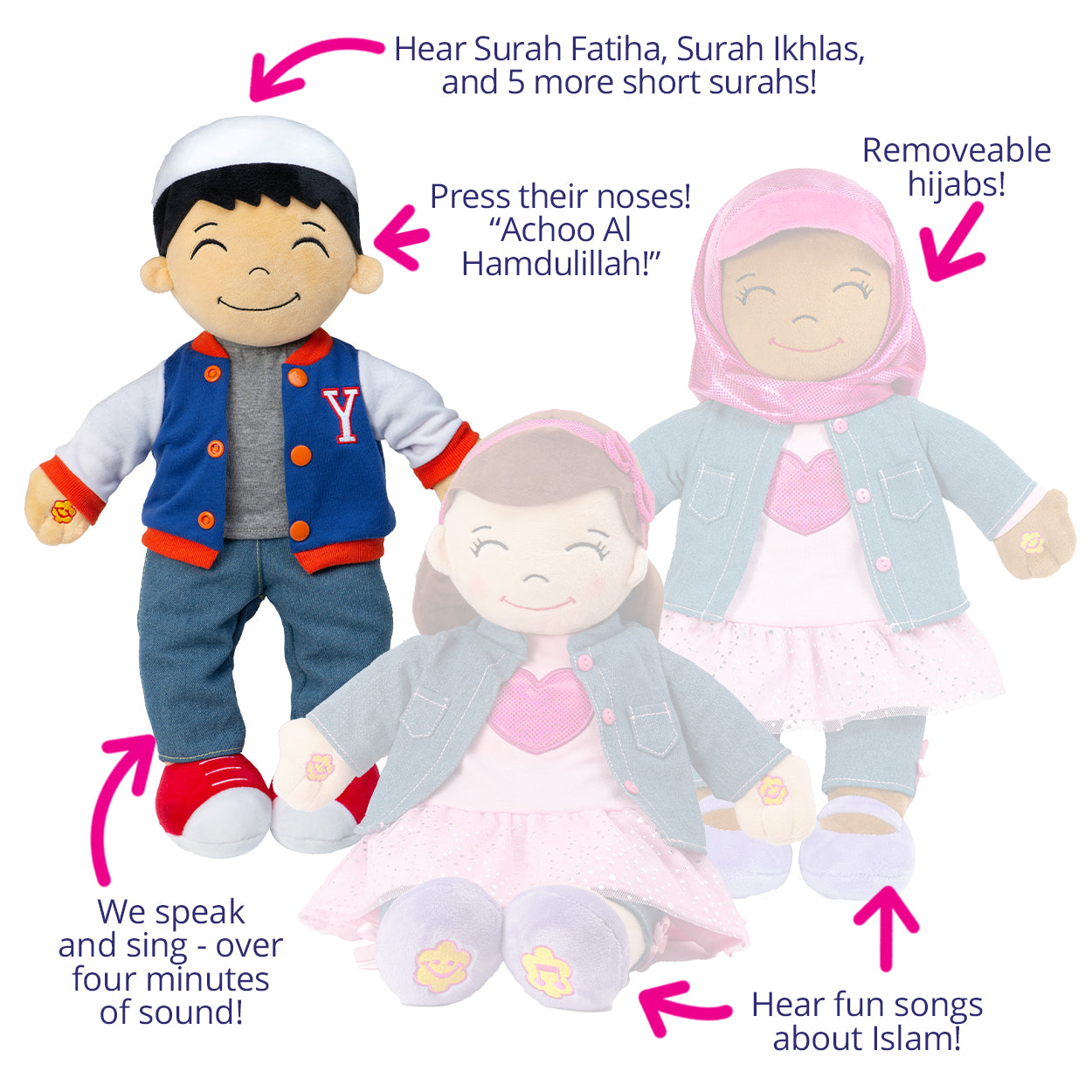 Desi Doll Yousuf Speaking Doll – English & Arabic Islamic Talking Doll for Kids  Emarati