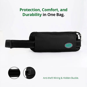 Black Anti-Theft Waist Bag for Hajj & Umrah Hajj Safe  Emarati