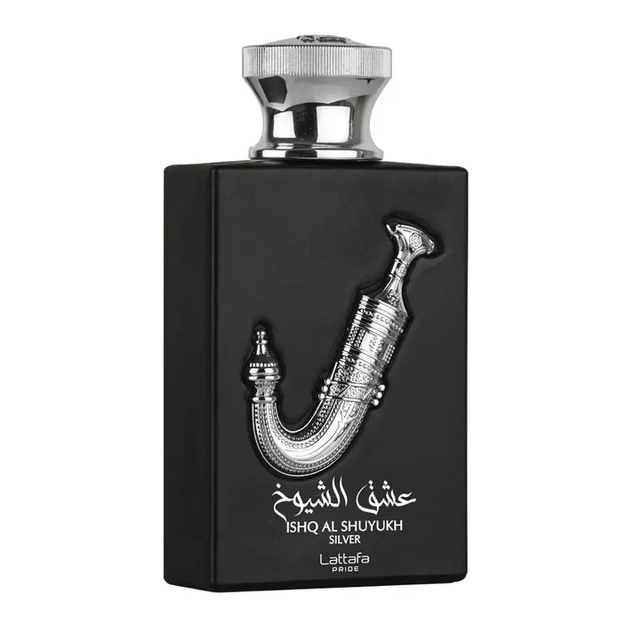 Ishq Al Shuyukh Silver Perfume 100ml EDP Lattafa Pride - Aromique Beauty Ltd
