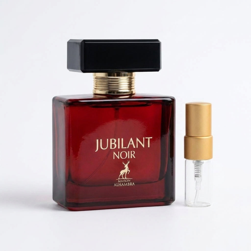 Jubilant Noir Perfume Sample 2ml Maison Alhambra  Emarati