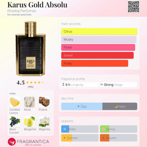 Karus Gold Absolu Eau de Parfum 100ml Khadlaj  Emarati