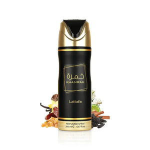Khamrah Deodorant Body Spray 200ml Lattafa - Aromique Beauty Ltd
