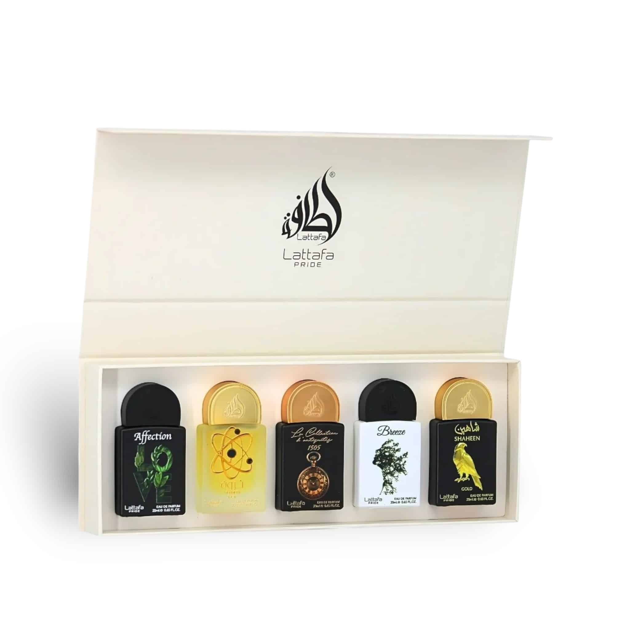 Lattafa Pride Affection Eau de Parfum Gift Set Collection (5 x 20ml)
