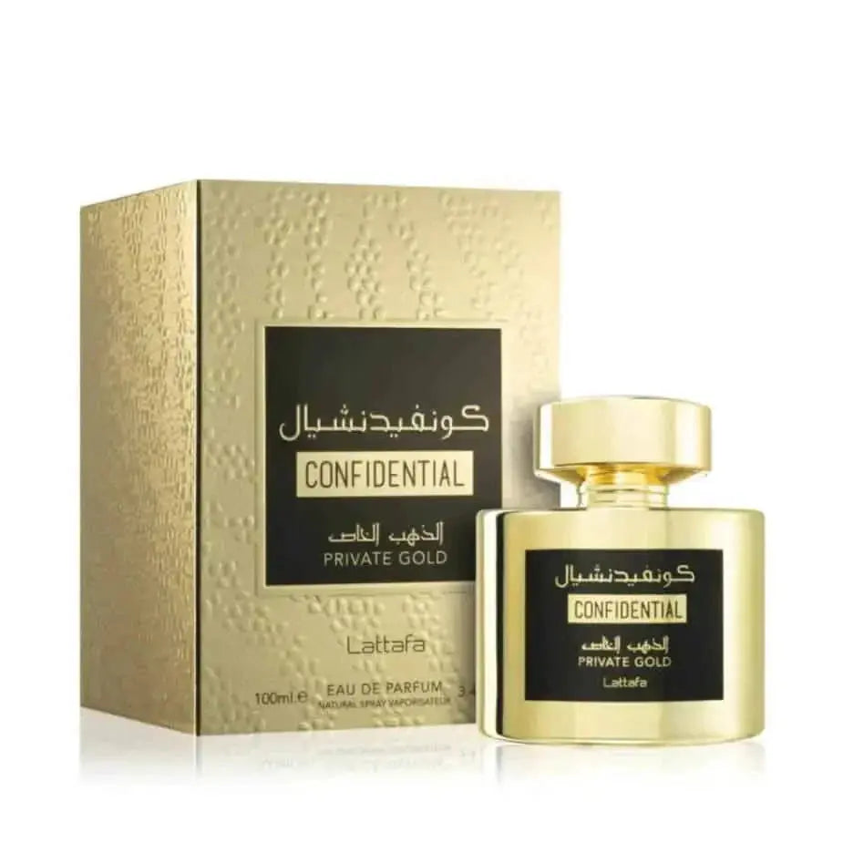 Confidential Private Gold Perfume 100ml EDP For Men's and Women's Lattafa