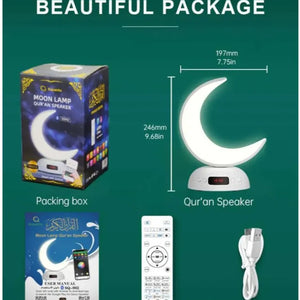 Moon Lamp Quran Speaker with Azan Clock  Emarati