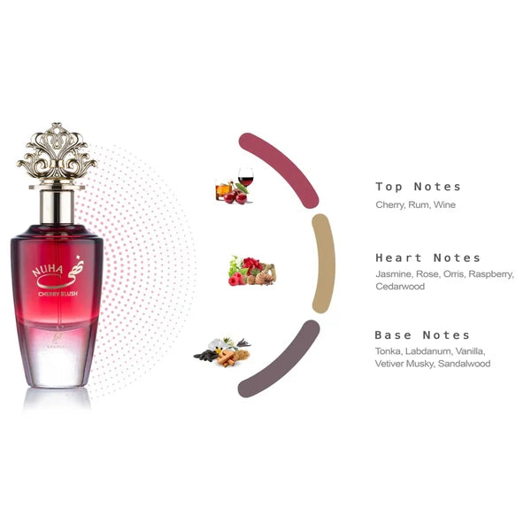 Nuha Cherry Blush Perfume 85ml EDP Khadlaj  Emarati