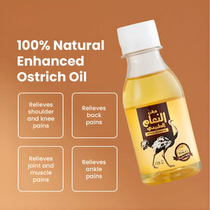 Ostrich oil Natural Massage oil  Rheumatism Joints Bone Knee Pain Relief Ostrich Fat oil 125ml Aromique Beauty Ltd