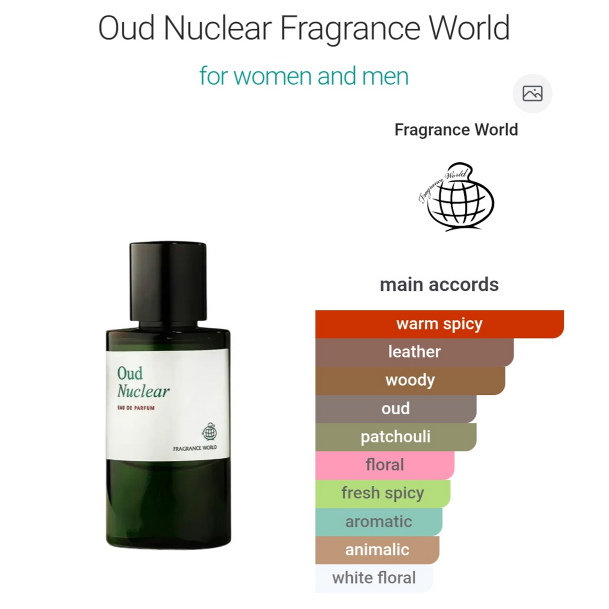 Oud Nuclear Eau de Parfum 60ml Fragrance World  Emarati