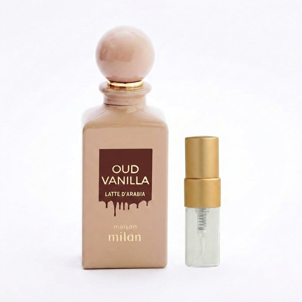 Oud Vanilla Latte d’Arabia Perfume Sample 2ml Maison Milan  Emarati