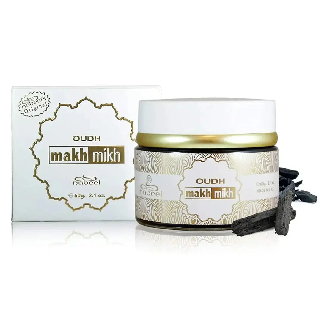 Oudh Makh Mikh Bakhoor Incense 60g Nabeel - Aromique Beauty Ltd