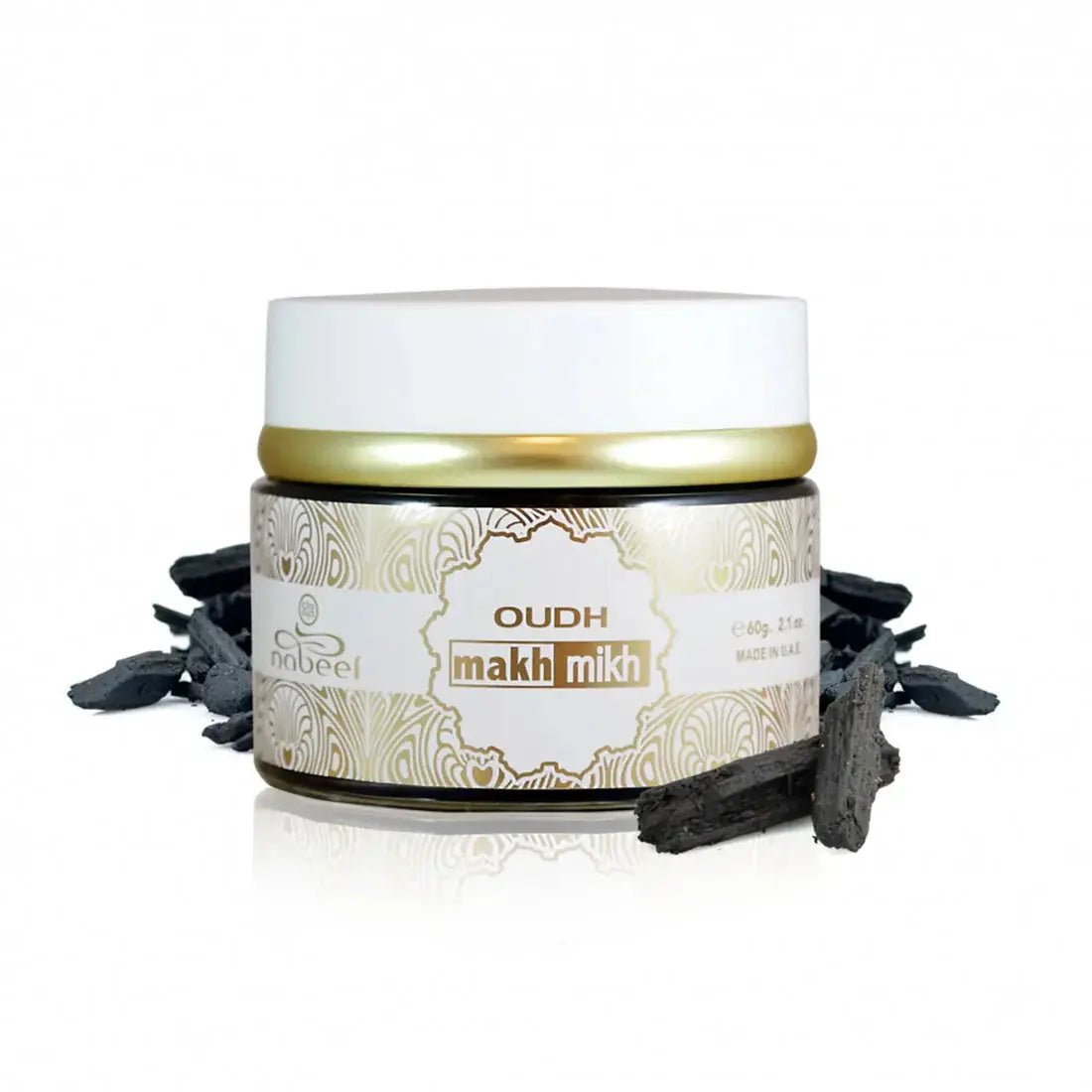 Oudh Makh Mikh Bakhoor Incense 60g Nabeel - Aromique Beauty Ltd