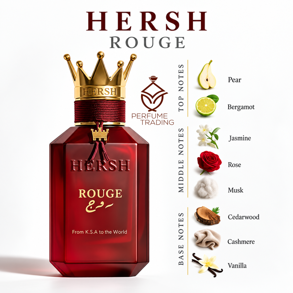 Hersh Rouge Eau de Parfum 100ml Alezz  Emarati