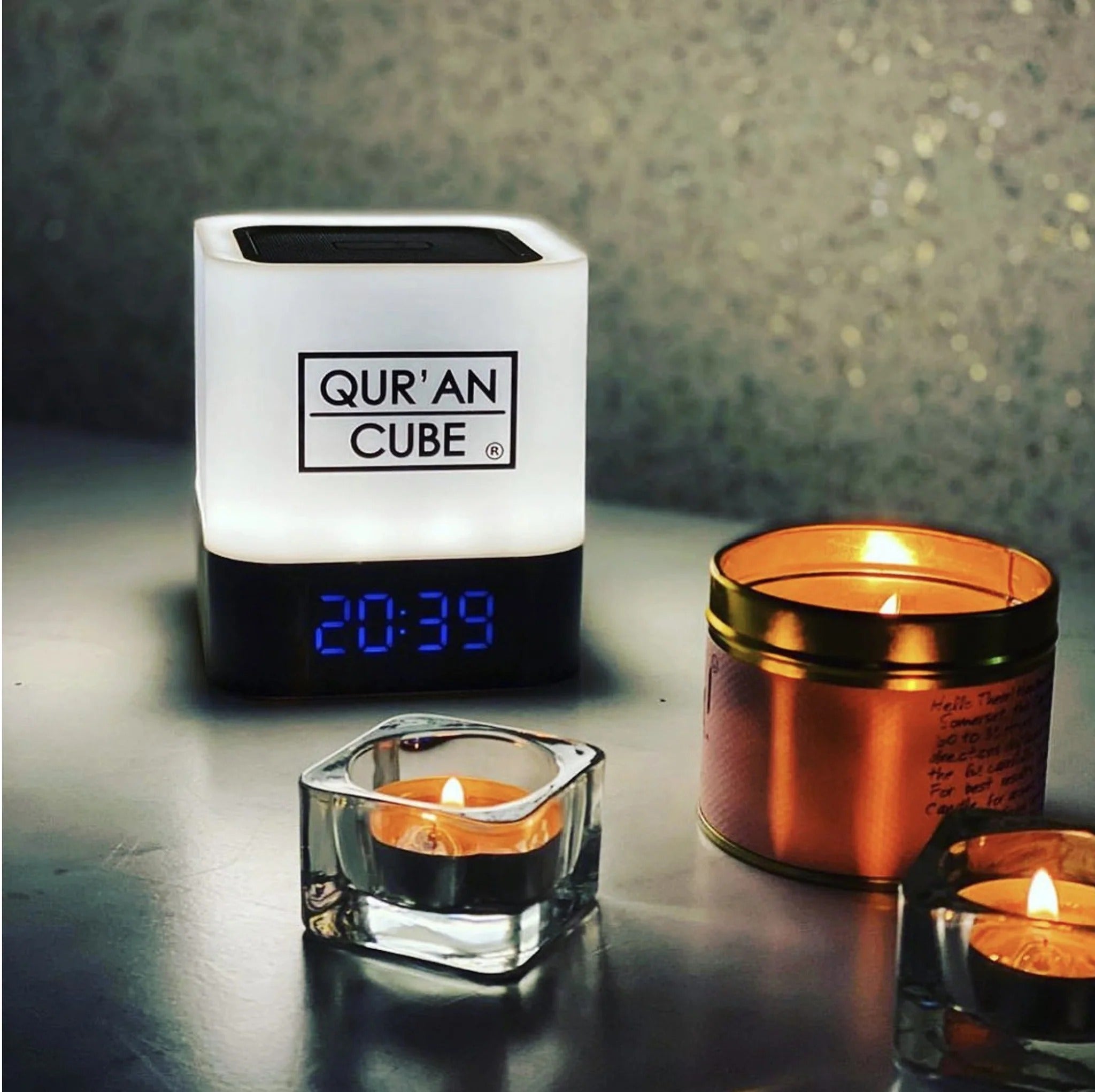 Quran Cube LED Speaker X with Adhan Clock, Quran Recitation, Nasheeds & Islamic Stories  Emarati