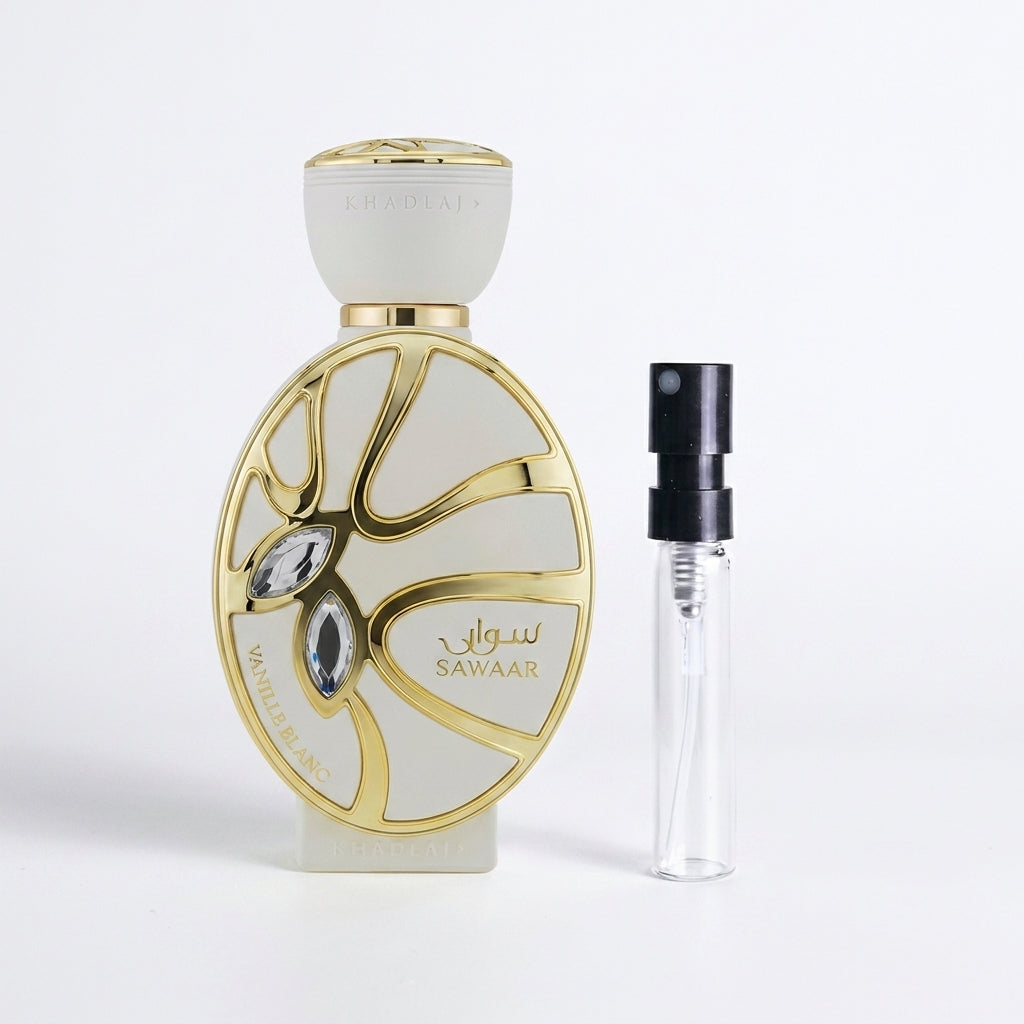 Sawaar Vanille Blanc Perfume Sample 2ml Khadlaj Khadlaj